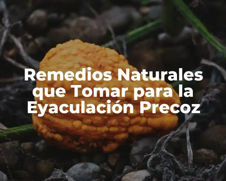 Remedios Naturales que Tomar para la Eyaculación Precoz