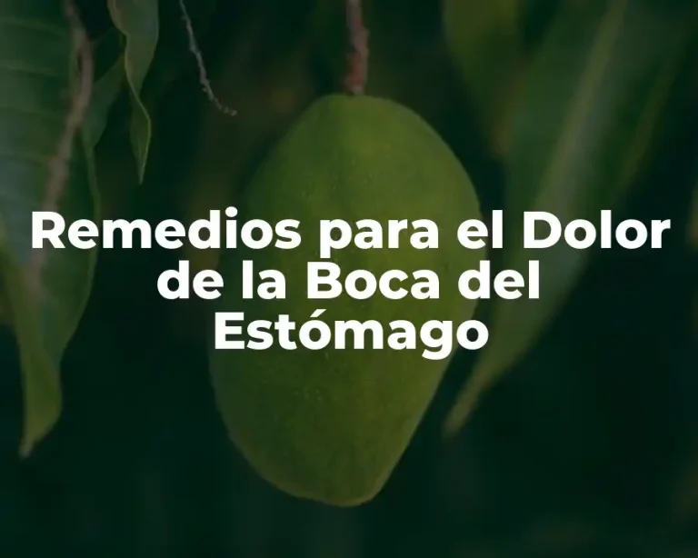 Remedios para el Dolor de la Boca del Estómago