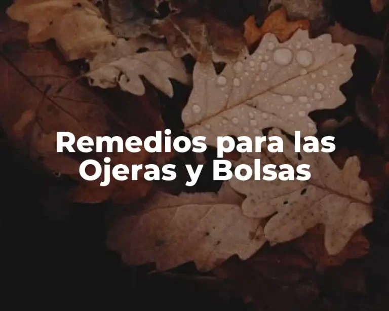Remedios para las Ojeras y Bolsas