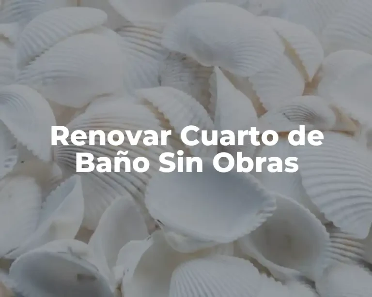 Renovar Cuarto de Baño Sin Obras