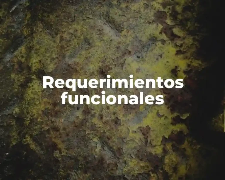Requerimientos funcionales