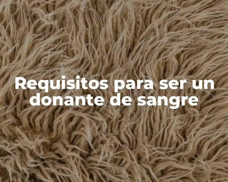 Requisitos para ser un donante de sangre