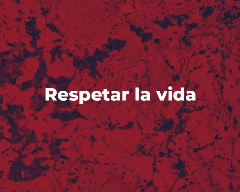 Respetar la vida