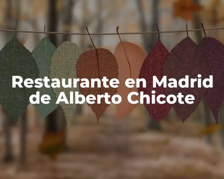 Restaurante en Madrid de Alberto Chicote