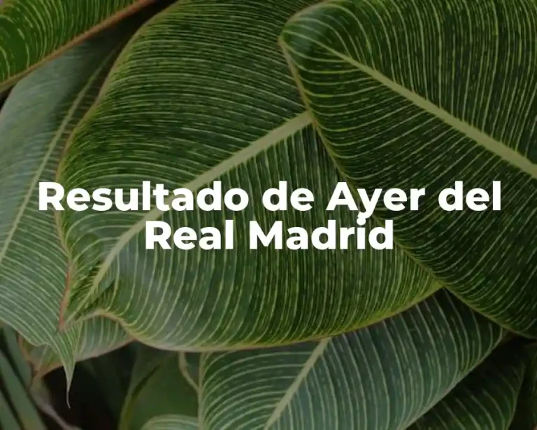 Resultado de Ayer del Real Madrid