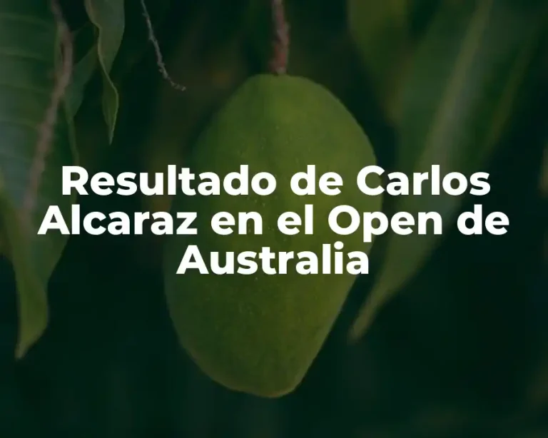 Resultado de Carlos Alcaraz en el Open de Australia
