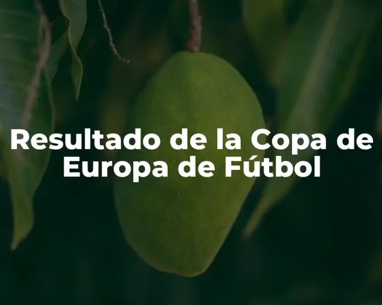 Resultado de la Copa de Europa de Fútbol