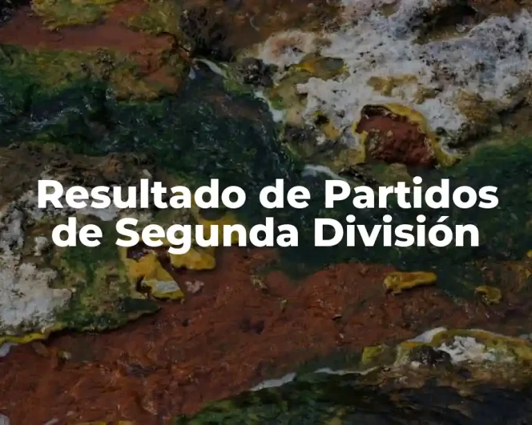 Resultado de Partidos de Segunda División
