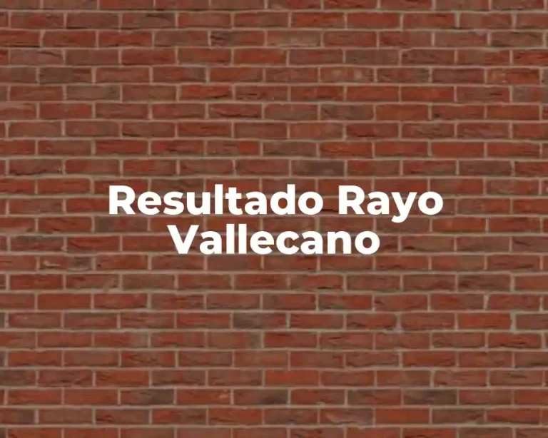 Resultado Rayo Vallecano
