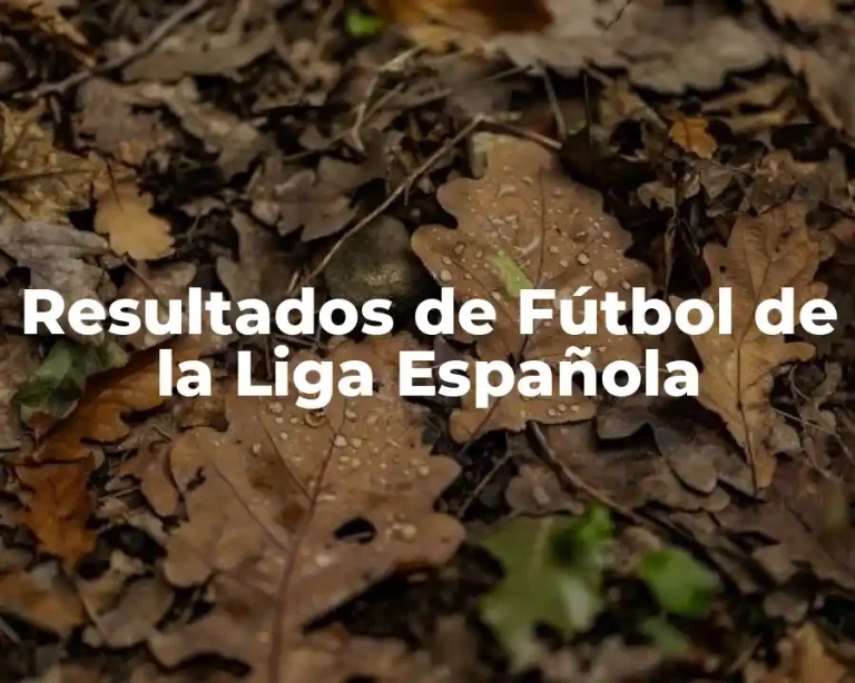 Resultados de Fútbol de la Liga Española