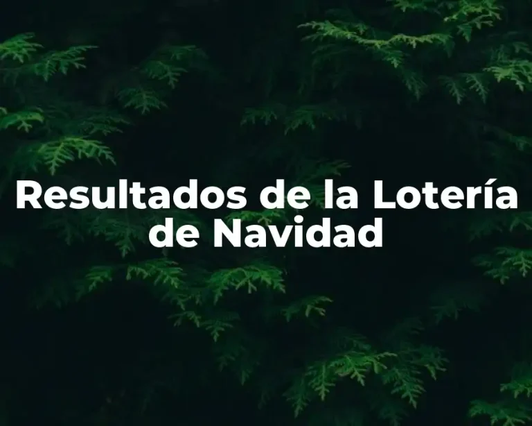 Resultados de la Lotería de Navidad