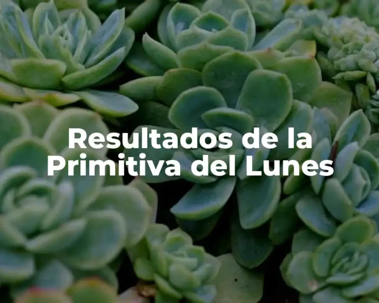 Resultados de la Primitiva del Lunes