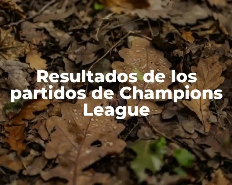 Resultados de los partidos de Champions League