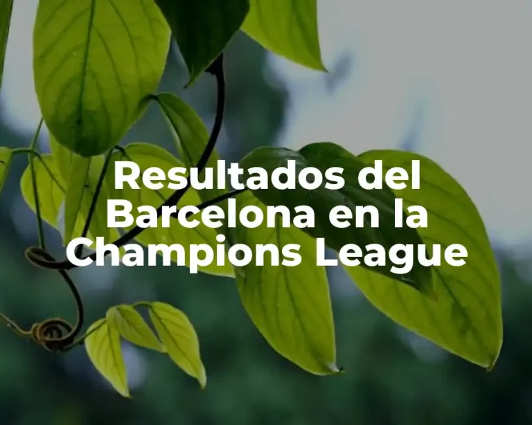 Resultados del Barcelona en la Champions League