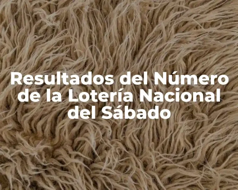 Resultados del Número de la Lotería Nacional del Sábado