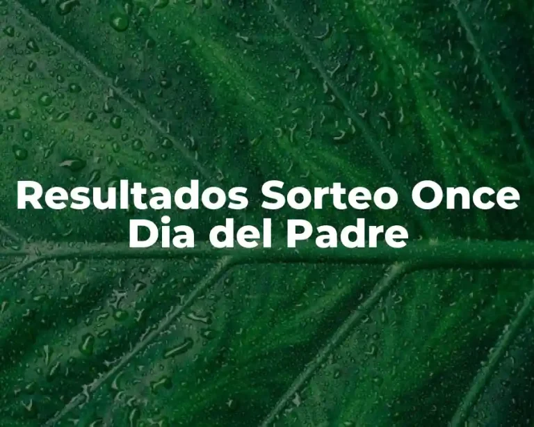 Resultados Sorteo Once Dia del Padre