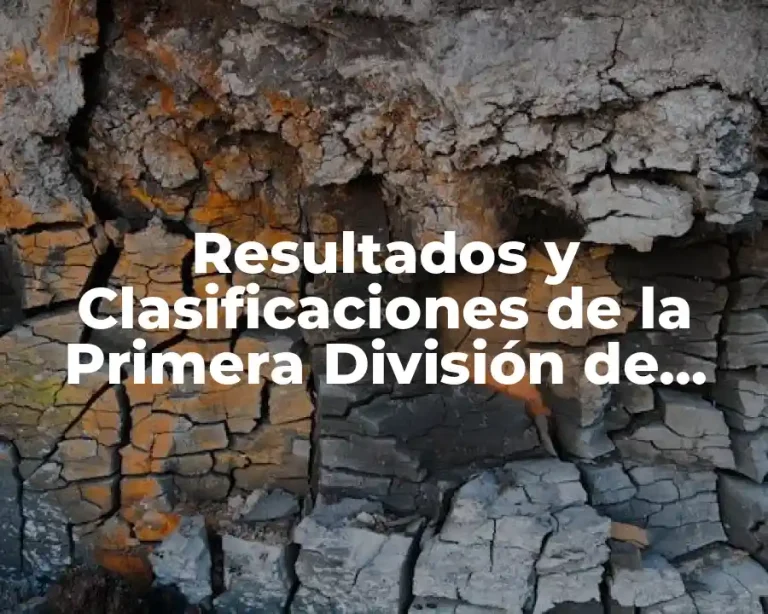 Resultados y Clasificaciones de la Primera División de Fútbol