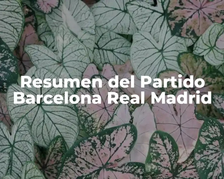 Resumen del Partido Barcelona Real Madrid