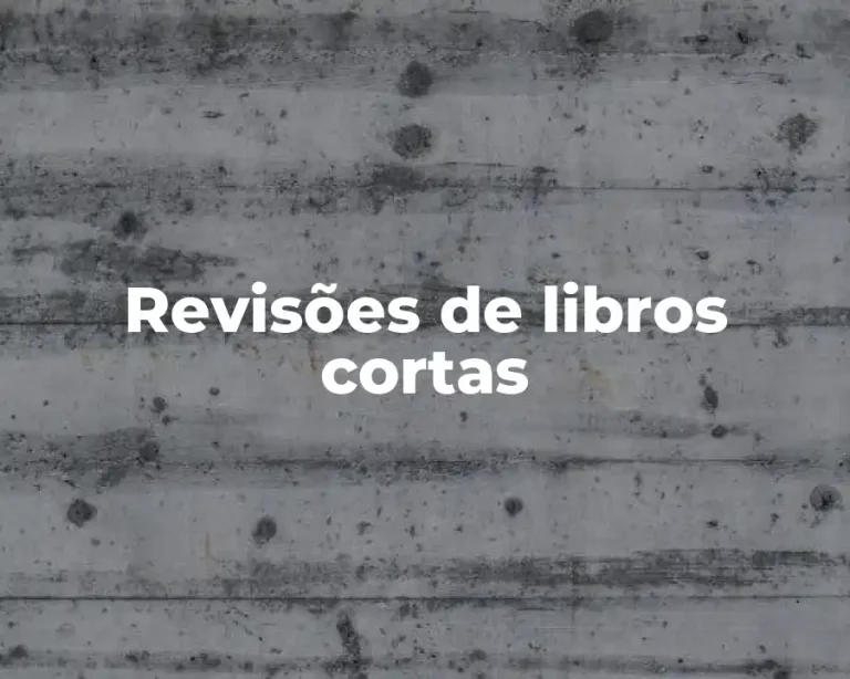 Revisões de libros cortas