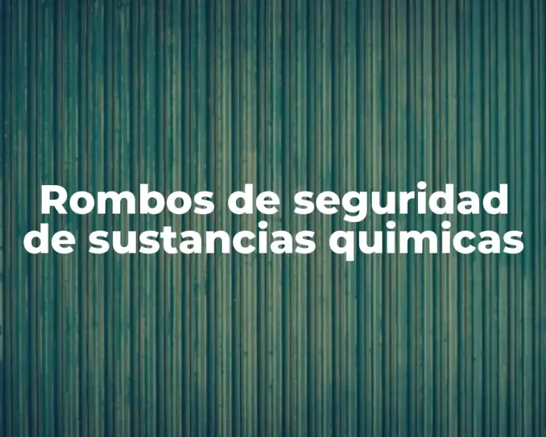 Rombos de seguridad de sustancias quimicas