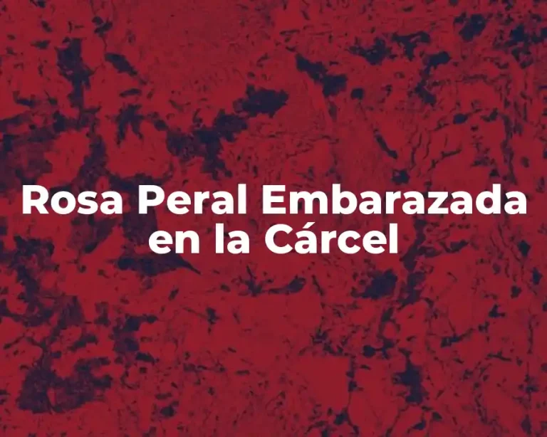 Rosa Peral Embarazada en la Cárcel