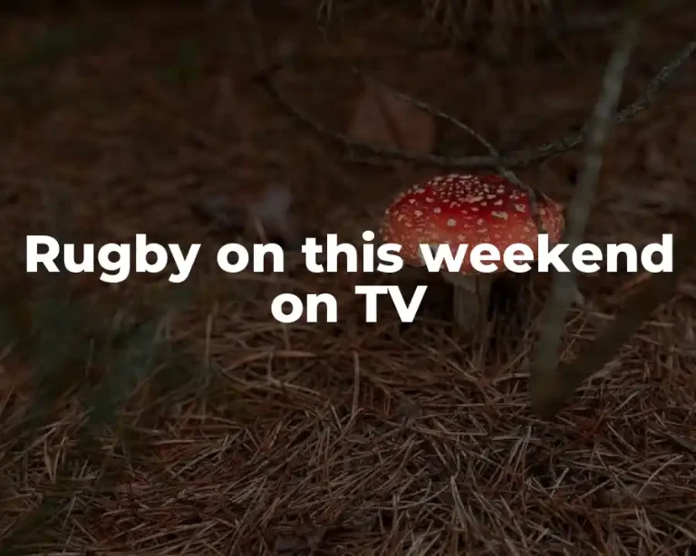 Rugby on this weekend on TV