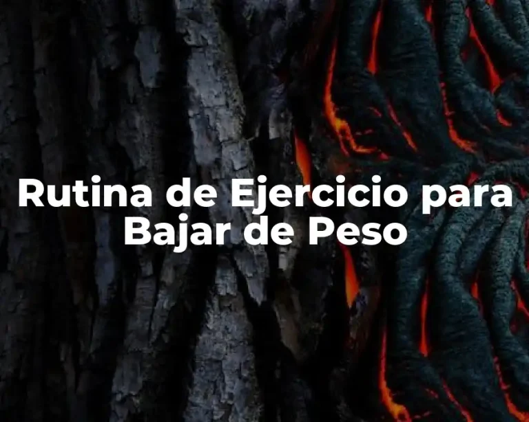 Rutina de Ejercicio para Bajar de Peso