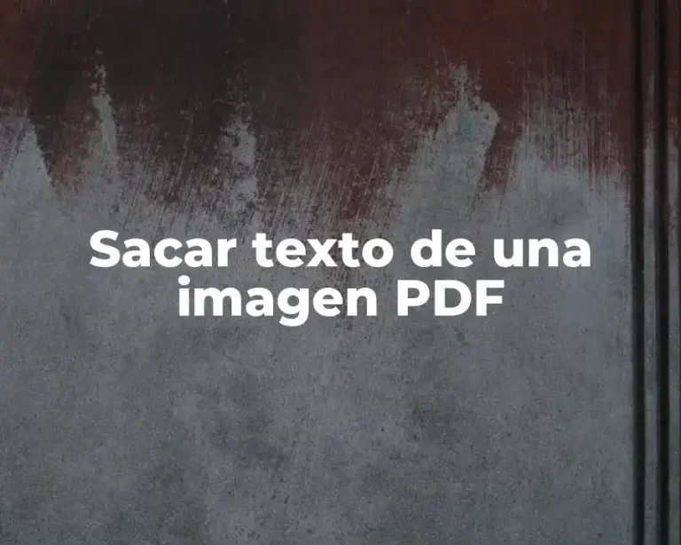 Sacar texto de una imagen PDF