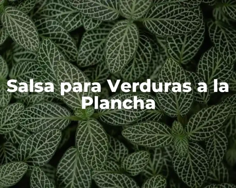 Salsa para Verduras a la Plancha