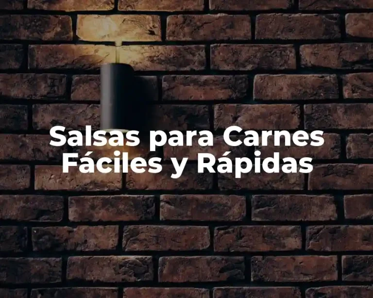 Salsas para Carnes Fáciles y Rápidas