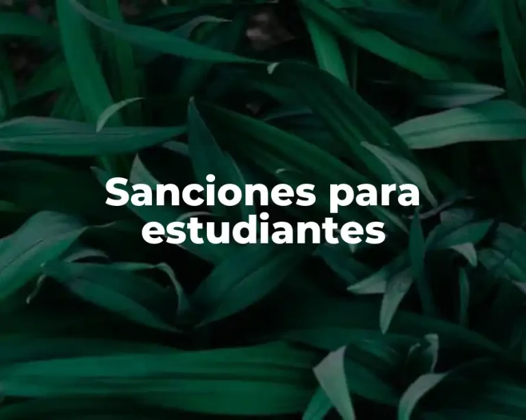 Sanciones para estudiantes