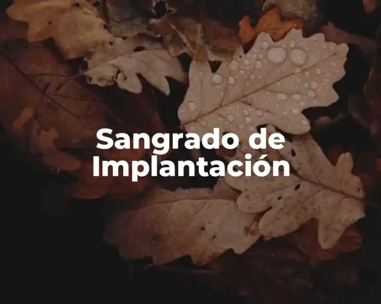 Sangrado de Implantación