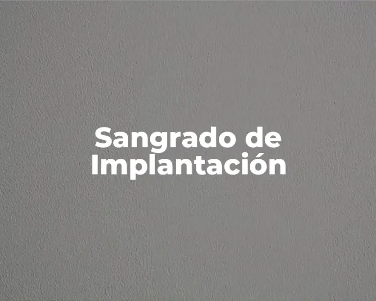 Sangrado de Implantación