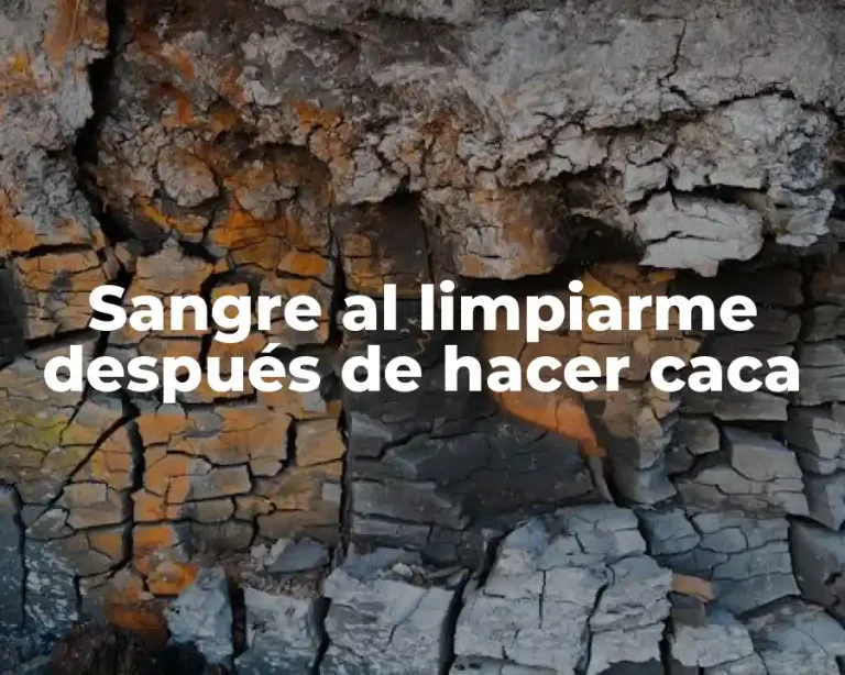 Sangre al limpiarme después de hacer caca