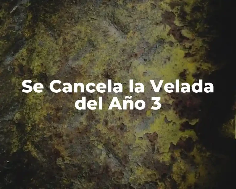 Se Cancela la Velada del Año 3