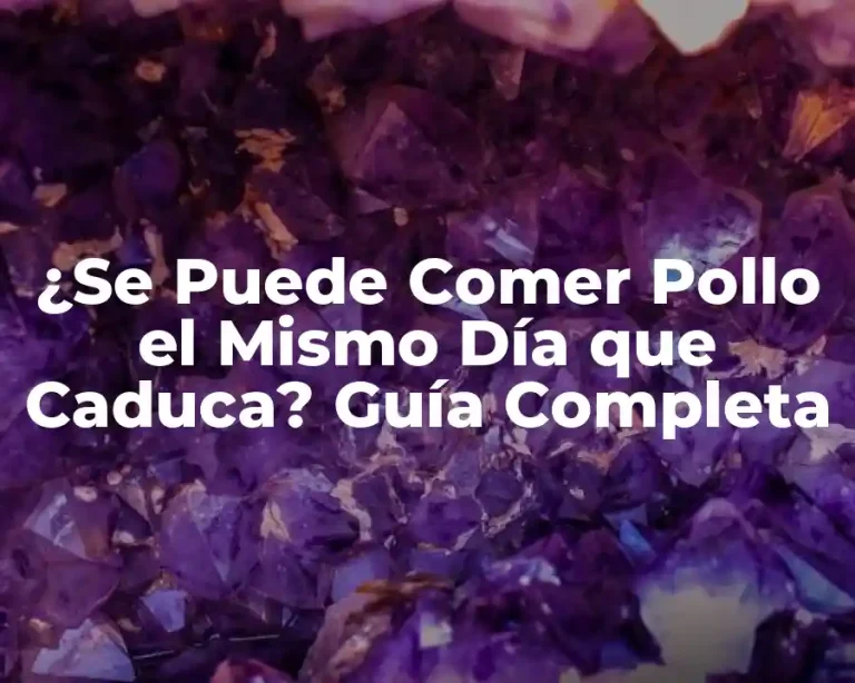 ¿Se Puede Comer Pollo el Mismo Día que Caduca? Guía Completa
