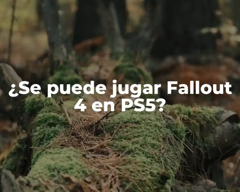¿Se puede jugar Fallout 4 en PS5?