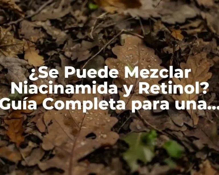 ¿Se Puede Mezclar Niacinamida y Retinol? Guía Completa para una Pieles Saludables
