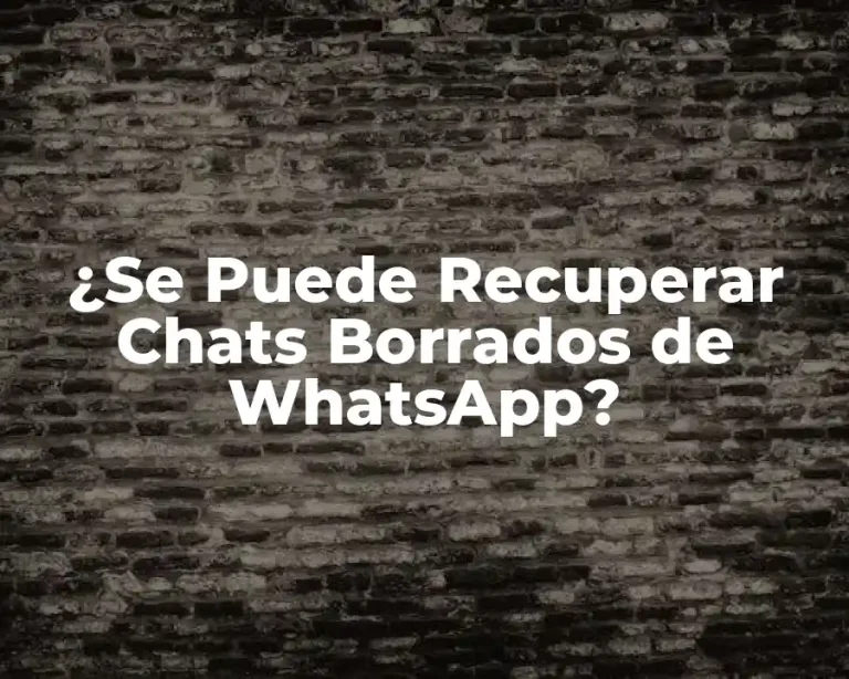 ¿Se Puede Recuperar Chats Borrados de WhatsApp?