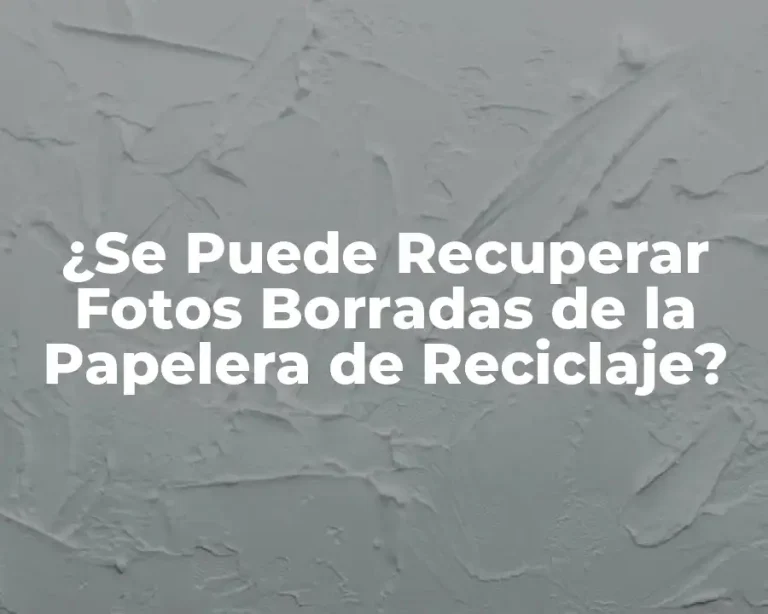 ¿Se Puede Recuperar Fotos Borradas de la Papelera de Reciclaje?