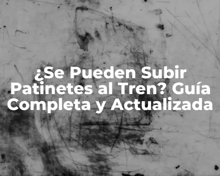 ¿Se Pueden Subir Patinetes al Tren? Guía Completa y Actualizada