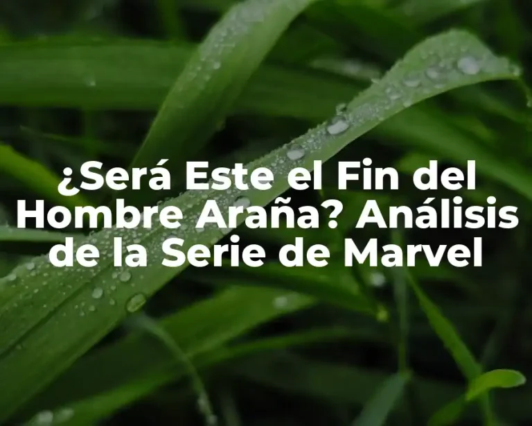 ¿Será Este el Fin del Hombre Araña? Análisis de la Serie de Marvel