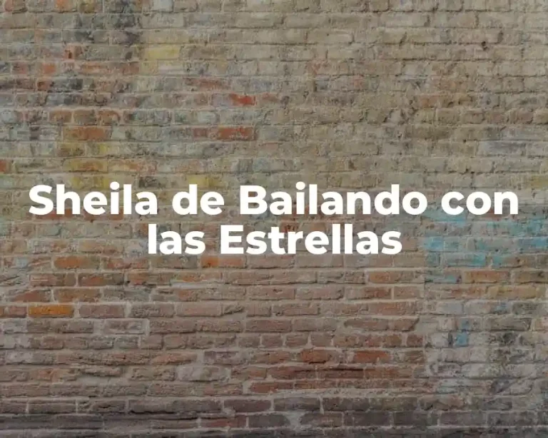 Sheila de Bailando con las Estrellas