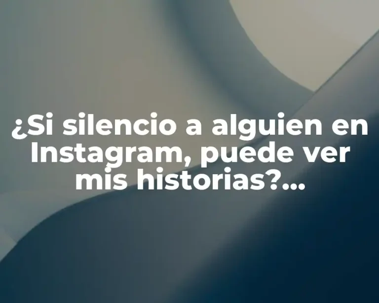 ¿Si silencio a alguien en Instagram, puede ver mis historias? ¡Descúbrelo!