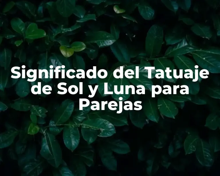 Significado del Tatuaje de Sol y Luna para Parejas