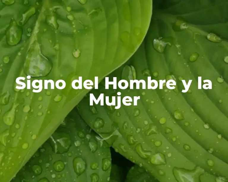 Signo del Hombre y la Mujer