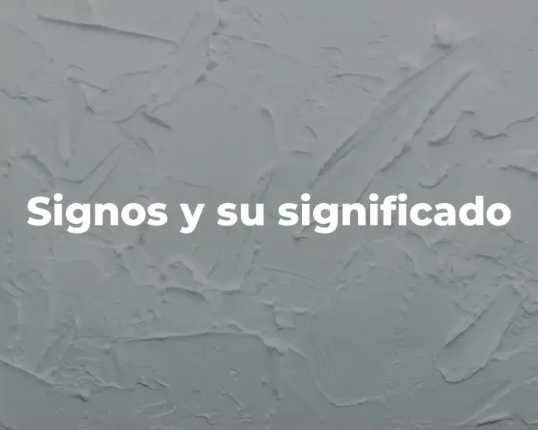 Signos y su significado
