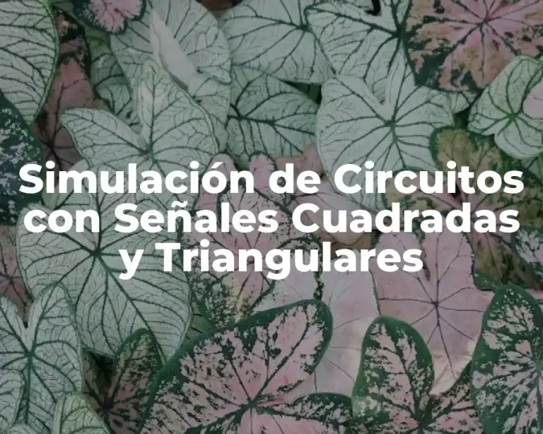 Simulación de Circuitos con Señales Cuadradas y Triangulares
