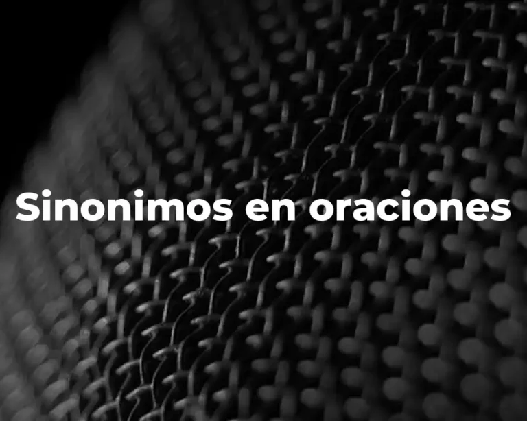 Sinonimos en oraciones