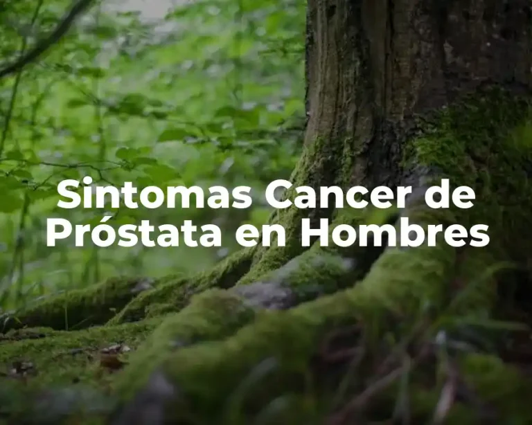 Sintomas Cancer de Próstata en Hombres